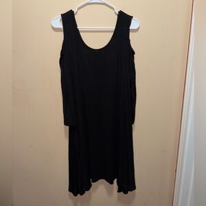 Off the Shoulder Black Women's Dress